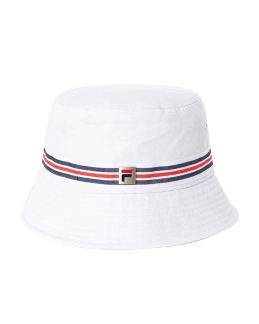 Fila White Jojo Bucket Hat for men