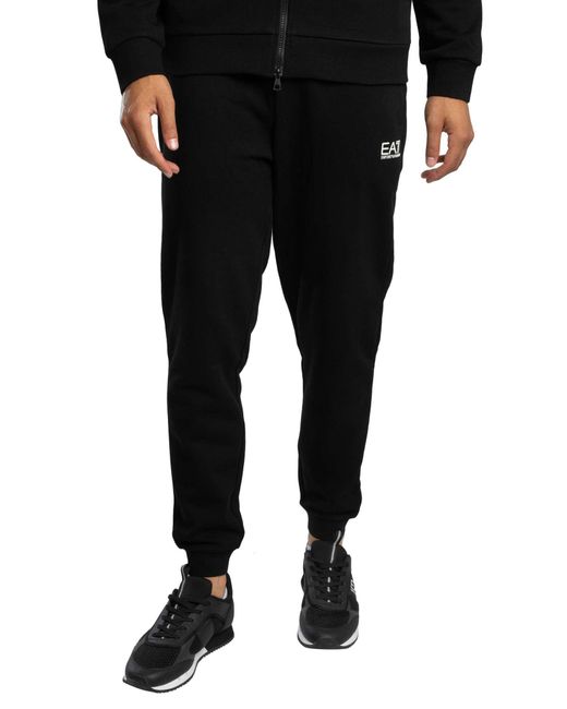 EA7 Black Train Core Zip Hoodie Tracksuit for men