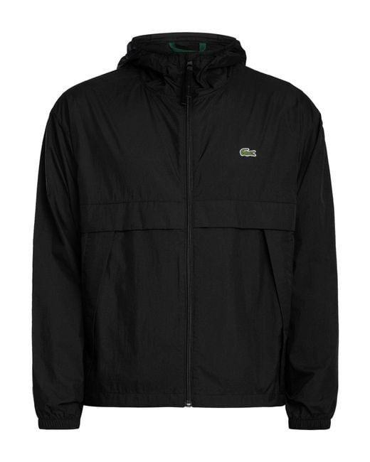 Lacoste Black Lightweight Logo Jacket for men