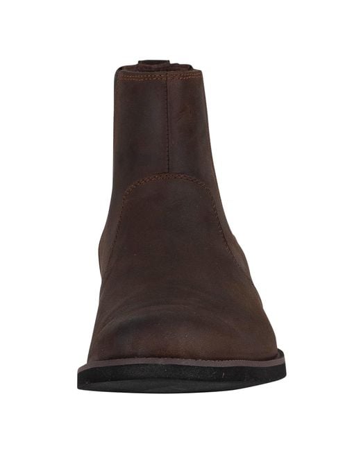 Timberland Brown Woodhull Leather Chelsea Boots for men