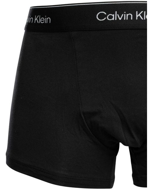 Calvin Klein Black 5 Pack Relaxed Fit Trunks for men