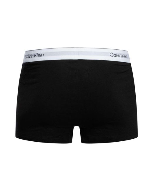 Calvin Klein Black 3 Pack Icon Relaxed Fit Trunks for men