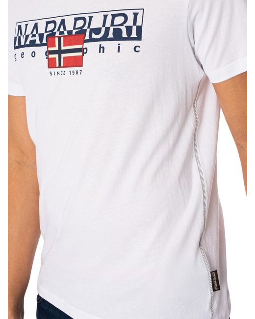 Napapijri White Aylmer T-shirt for men