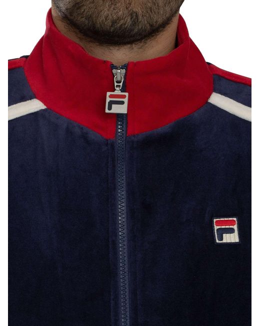 Fila Blue Gabriele Contrast Panel Track Jacket for men
