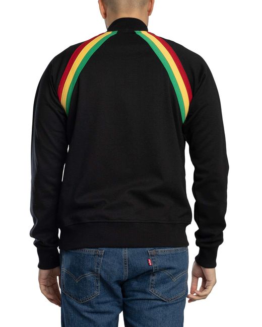 Trojan Black Raglan Taped Track Jacket for men