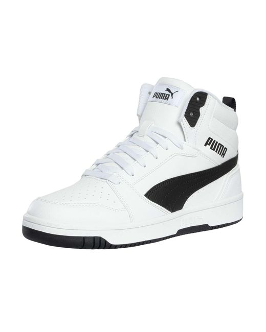 PUMA White Rebound V6 High Trainers for men