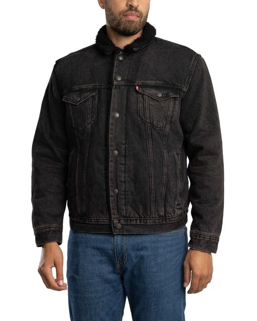 Levi's Black Type 3 Sherpa Trucker Jacket for men