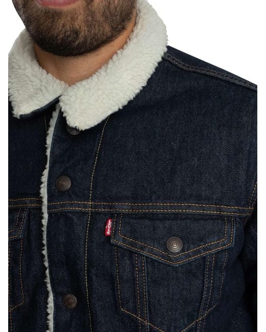 Levi's Blue Type 3 Sherpa Trucker Jacket for men