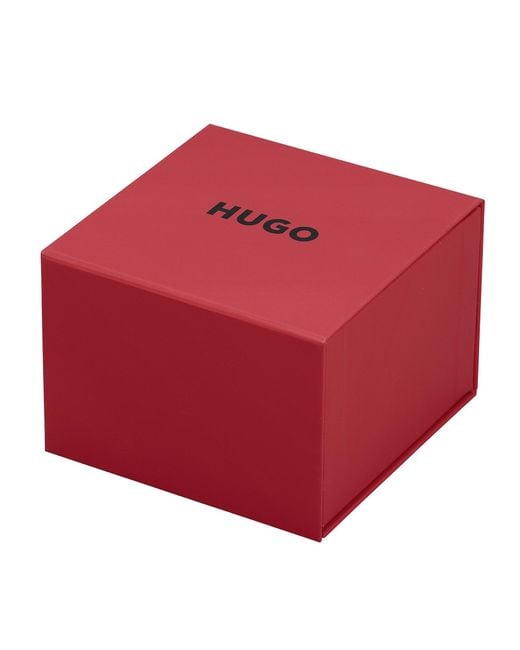HUGO Red Lit For Him Silicone Watch for men
