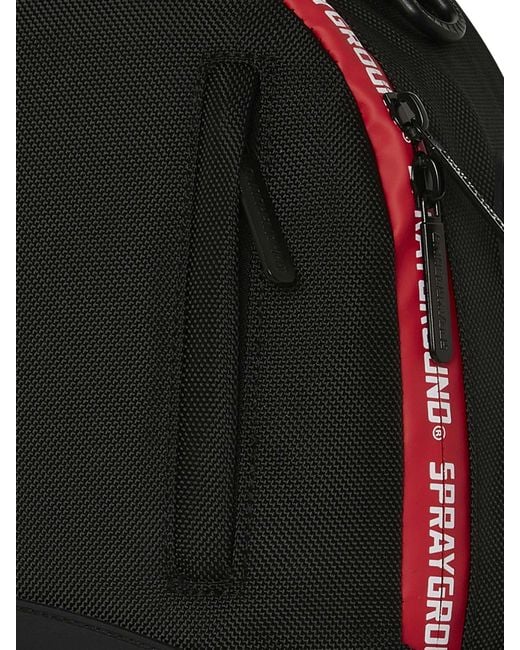 Sprayground Black 20l Printed Zipper Shark Backpack for men