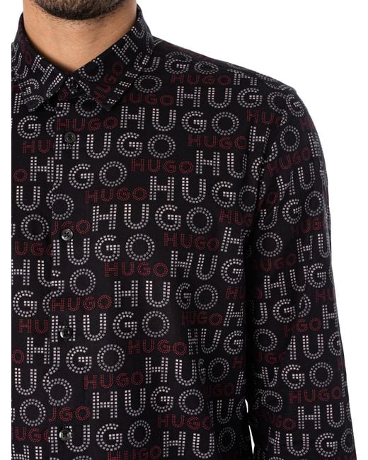HUGO Black Emero Shirt for men