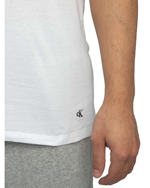 Calvin Klein Blue 3 Pack Lounge Classic T-shirt for men