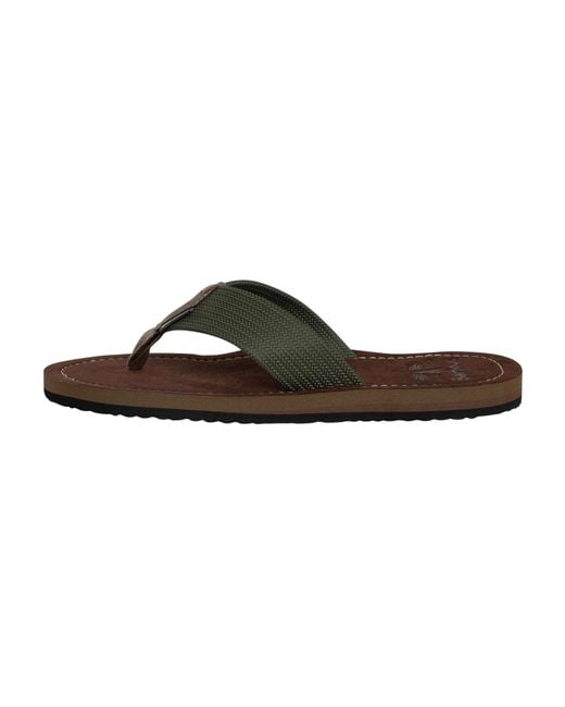 Barbour Brown Toeman Flip Flops for men