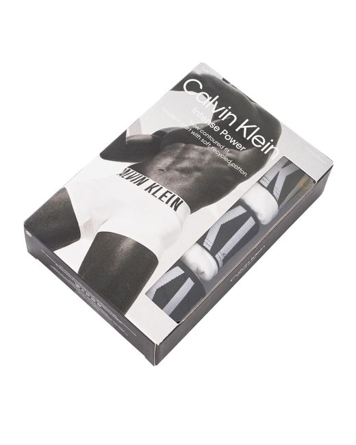 Calvin Klein White Intense Power 3 Pack Trunks for men
