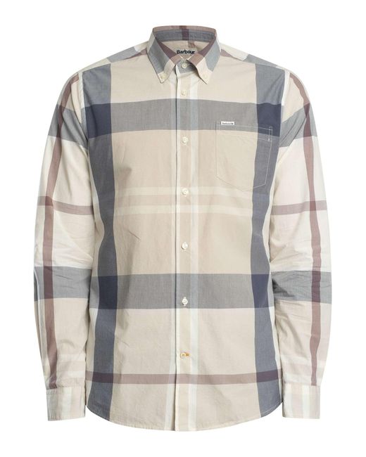 Barbour Gray Harris Tailored Tartan Shirt for men