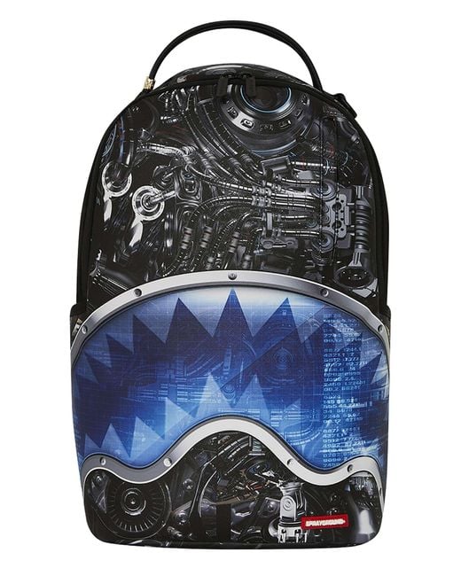 Sprayground Blue 20l Full Mechanical Shark Backpack for men