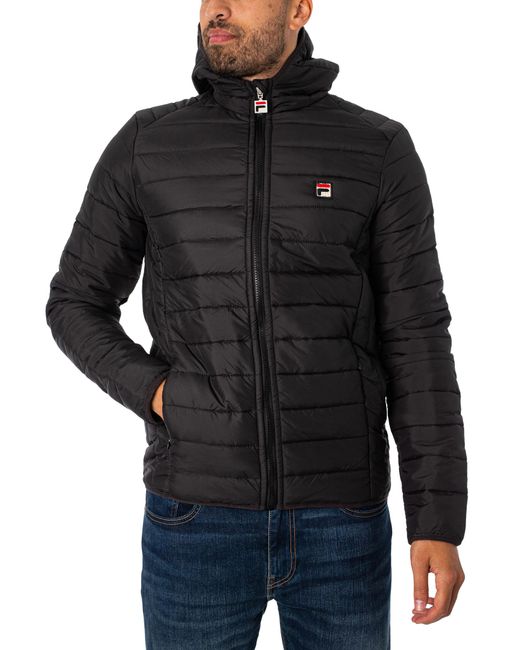 Fila Black Pavo Quilted Jacket for men