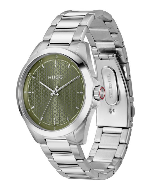 HUGO Gray Seam Watch for men