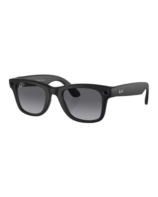 Ray-Ban Black Meta Wayfarer Polarised Sunglasses for men
