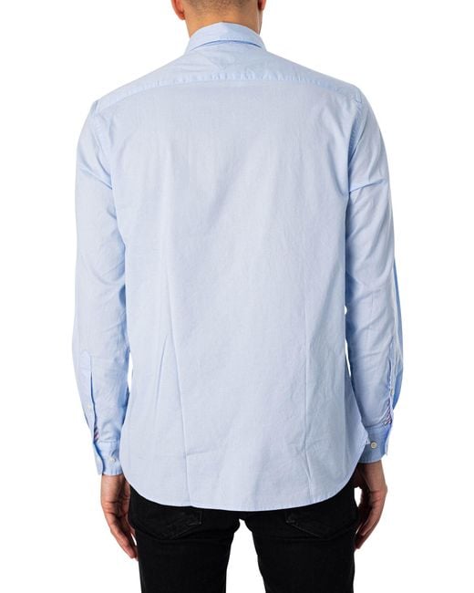 Tommy Hilfiger Blue Flex Poplin Regular Shirt for men