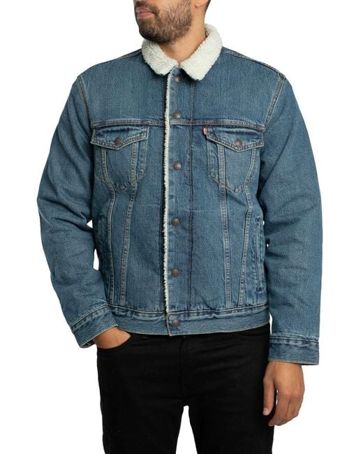 Levi's Blue Type 3 Sherpa Trucker Jacket for men