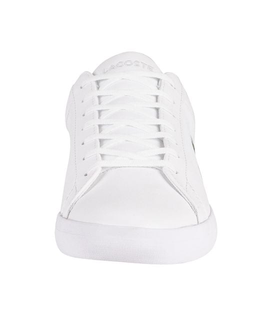 Lacoste Lerond Bl21 1 Cma Leather Trainers in White/White (White) for Men |  Lyst Canada