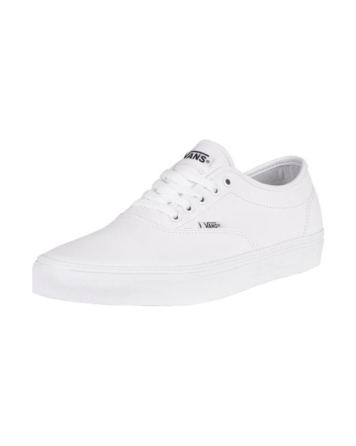 Vans White Doheny Decon Tumble Leather Trainers for men