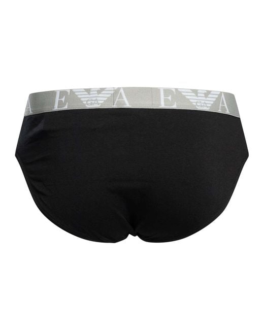 Emporio Armani Black 3 Pack Briefs for men