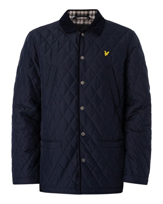 Lyle & Scott Blue Quilted Jacket for men