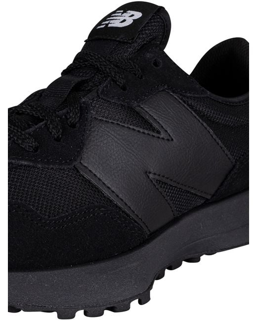 New Balance Black 327 Suede Trainers for men