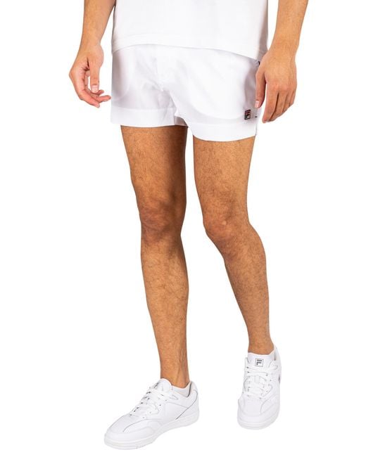 Fila White Hightide 4 Terry Pocket Stripe Shorts for men