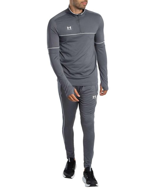 Under Armour Gray Challenger Training 1/4 Zip Jacket for men