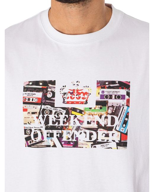 Weekend Offender White Keyte Graphic T-shirt for men