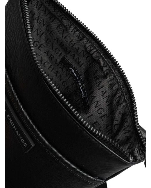 ARMANI EXCHANGE Black Box Logo Crossbody Bag for men
