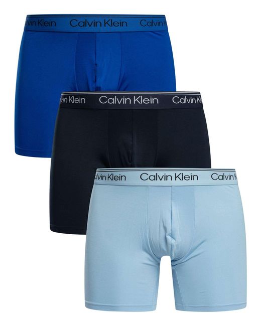 Calvin Klein Blue 3 Pack Boxer Briefs for men