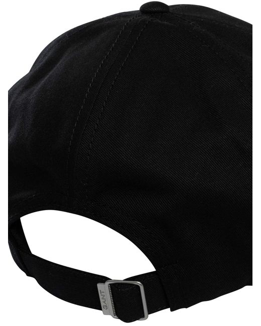 Gant Black High Shield Cotton Cap for men