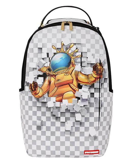 Sprayground Gray Astromane Smashout Backpack for men