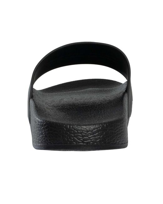 Superdry Black Premium Graphic Pool Sliders for men