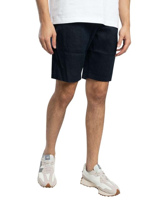 Tommy Hilfiger Blue Harlem Linen Relaxed Tapered Chino Shorts for men