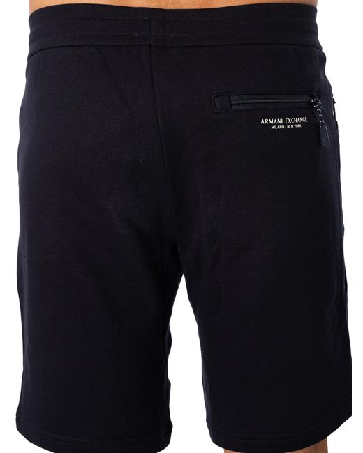 Armani Exchange Blue Bermuda Sweat Shorts for men