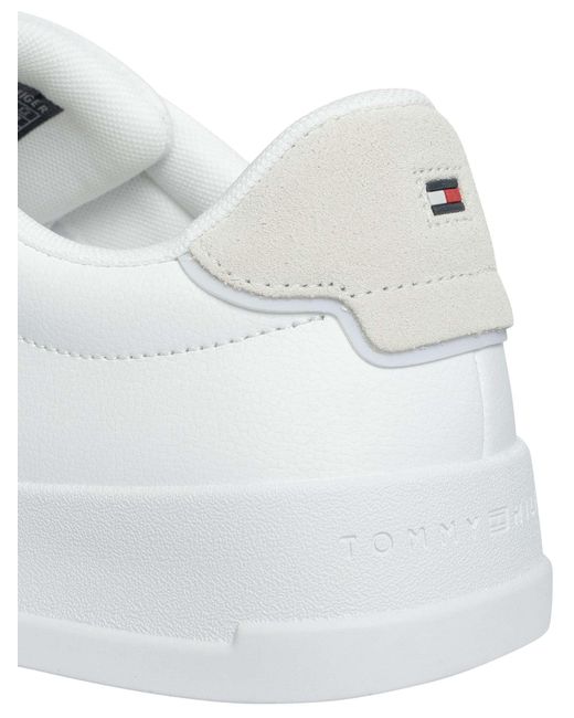 Tommy Hilfiger White Court Core Leather Trainers for men