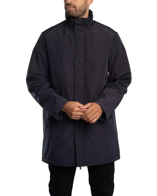 ARMANI EXCHANGE Blue Box Logo Trech Coat for men