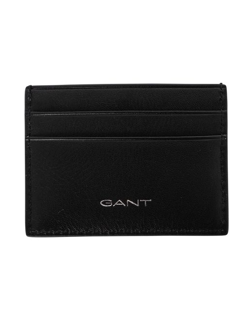 Gant Black Leather Card Holder for men