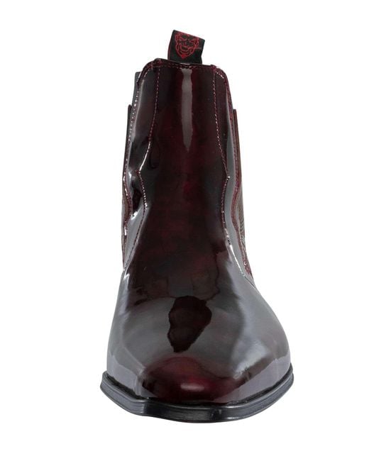 Jeffery West Brown Wing Leather Chelsea Boots for men