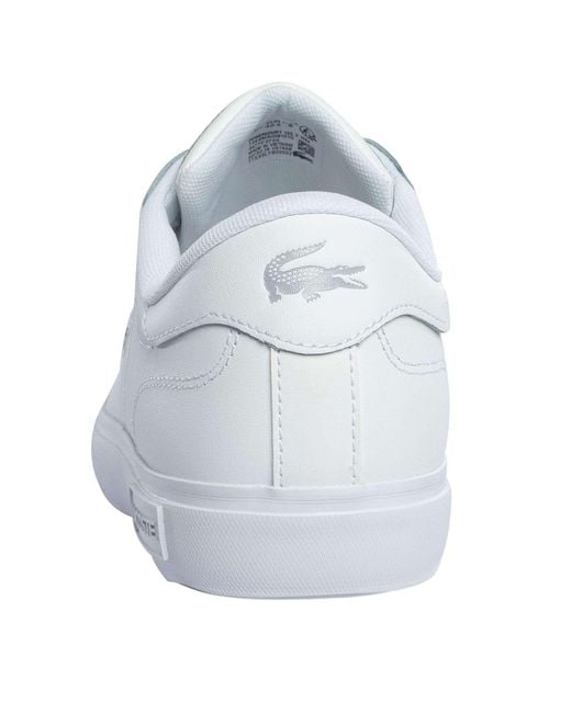 Lacoste White Powercourt 125 2 Sma Leather Trainers for men