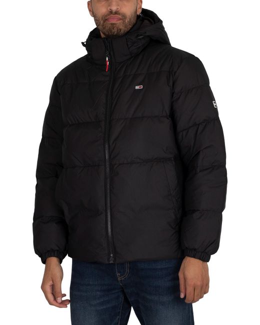 Tommy Hilfiger Essential Down Puffer Jacket in Black for Men | Lyst UK