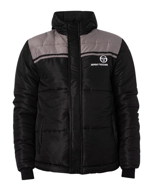 Sergio Tacchini Black New Young Line Puffer Jacket for men