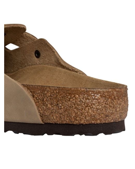 Birkenstock Brown Boston Leather Clogs for men