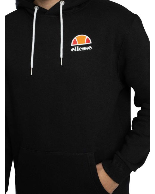 Ellesse Black Logo Pullover Hoodie for men