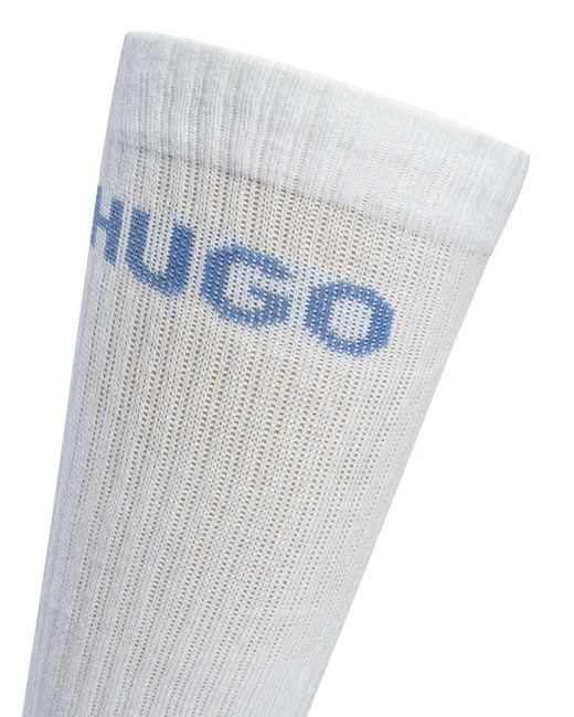 HUGO White 6 Pack Quarter Socks for men